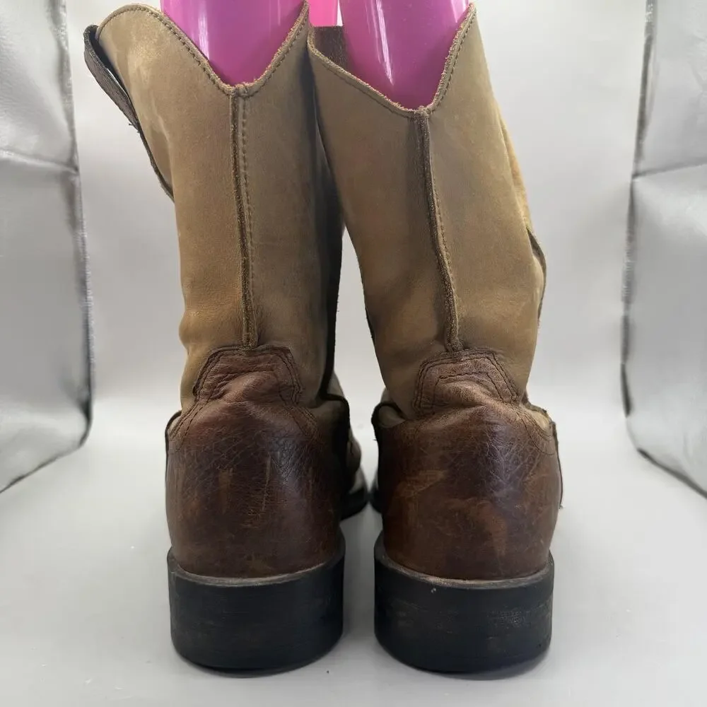 Ariat Rambler DistresseWestern Work Boots Mens Size 12D Brown Leather Square Toe